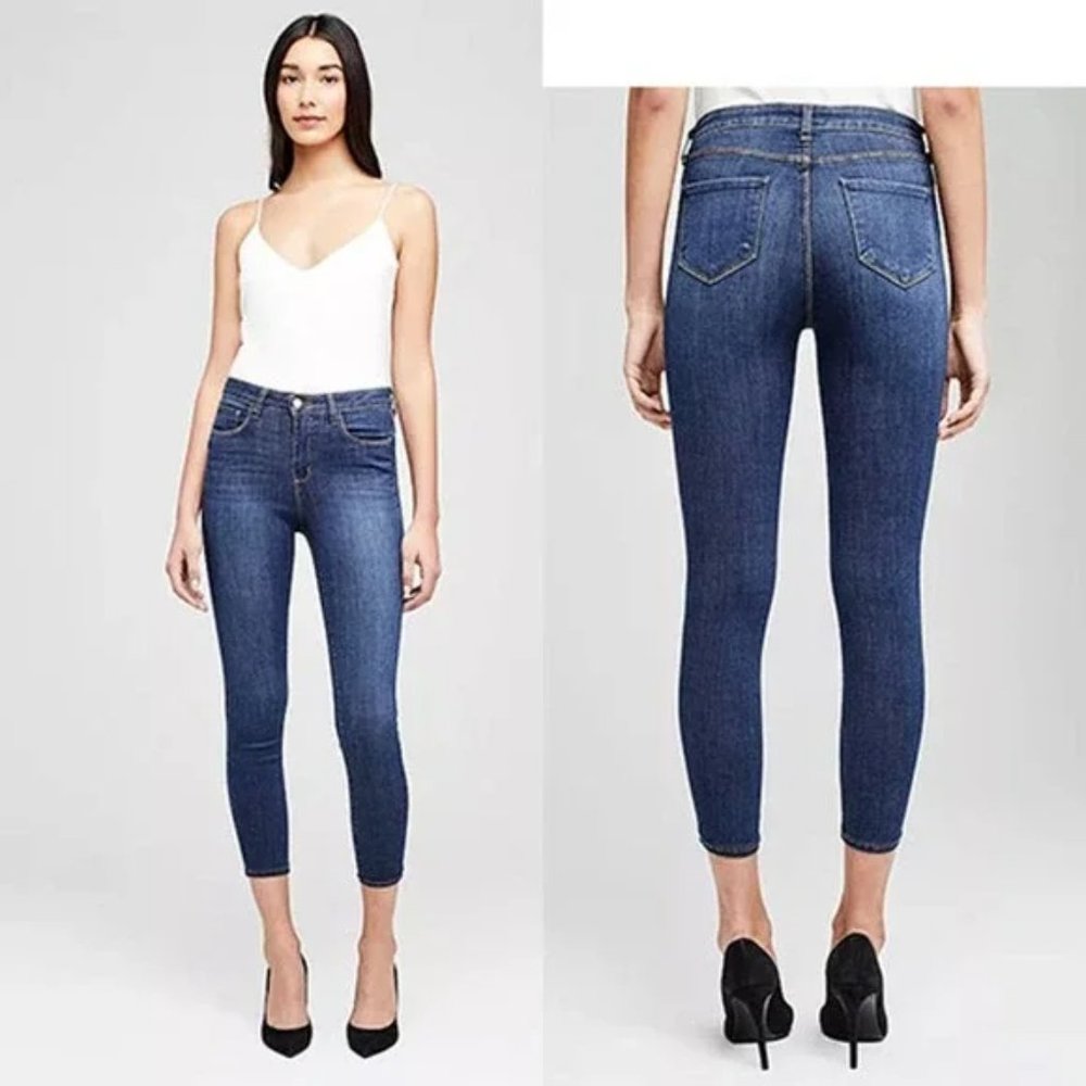 L'Agence Margot High-Rise Skinny Women's Denim Jeans Prime Blue Size: 24 NWT